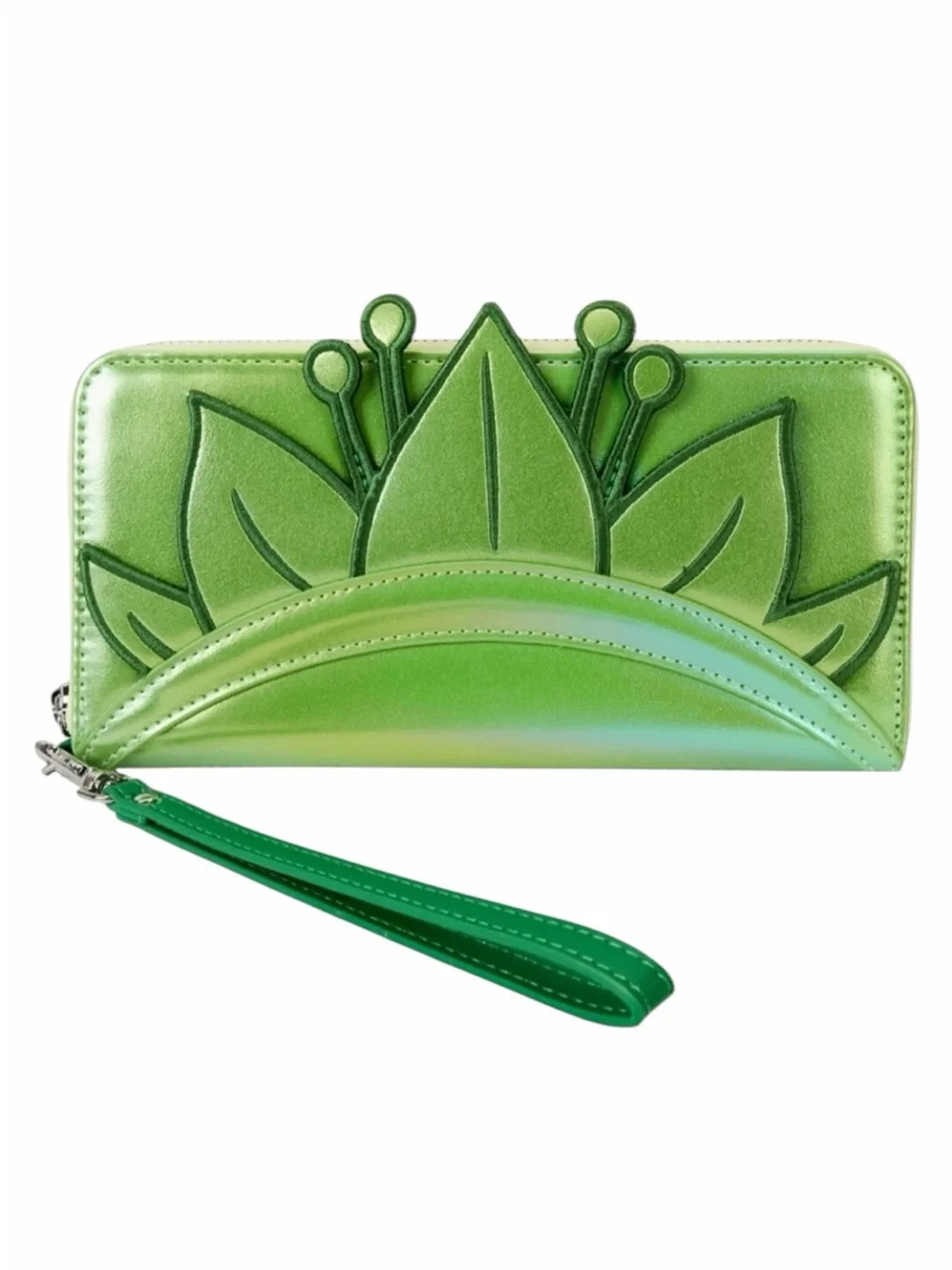 Loungefly Disney Princess & The Frog Tiana Shiny Iridescent Wristlet Wallet NWT